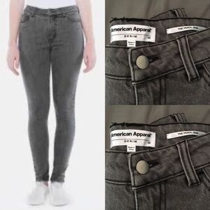 4/$28 ❤️ AA pencil jean dark gray charcoal size 28
